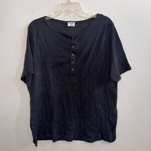 NWT - Cotton On Black Women's Short Sleeve Top